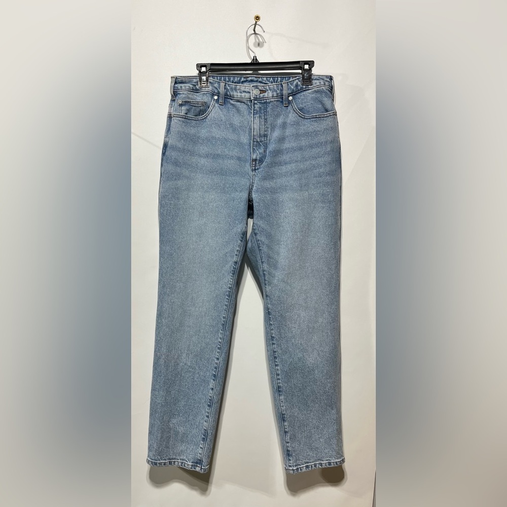 Duluth Light Blue Women's High-Rise Straight Jeans Size 14 Regular Inseam 31”
